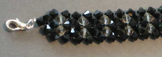 Five Crystal Woven Bracelet - detail